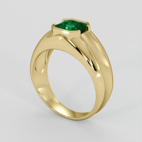 2.17 Ct. Emerald Ring, 18K Yellow Gold 2