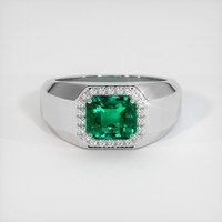 2.57 Ct. Emerald Ring, Platinum 950 1