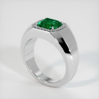 2.57 Ct. Emerald   Ring, Platinum 950 2