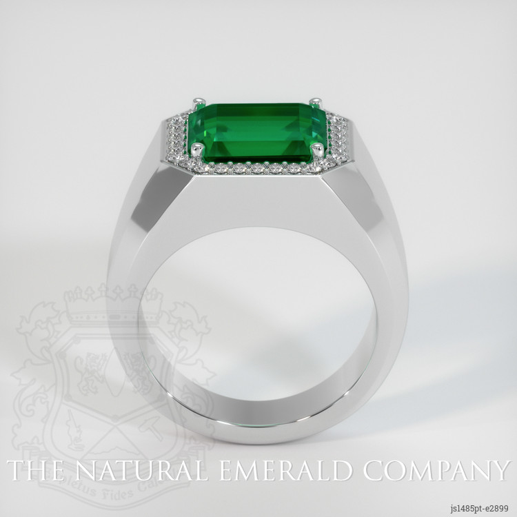 Men's Emerald Ring 6.64 Ct. Platinum 950 | The Natural Emerald Company