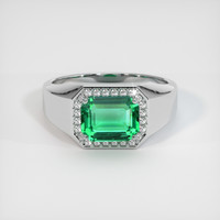 4.00 Ct. Emerald Ring, Platinum 950 1