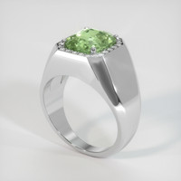 7.60 Ct. Green Sapphire Ring, Platinum 950 2