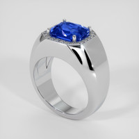 4.08 Ct. Blue Sapphire Ring, Platinum 950 2