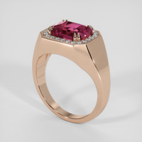 7.18 Ct. Reddish Pink Sapphire Ring, 14K Rose Gold 2