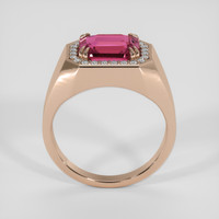 7.18 Ct. Reddish Pink Sapphire Ring, 14K Rose Gold 3
