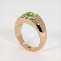 2.05 Ct. Yellowish Green Sapphire Ring, 18K Rose Gold 2