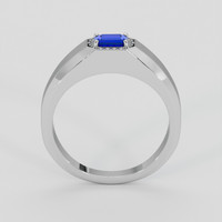 0.82 Ct. Blue Sapphire Ring, Silver 3