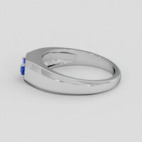 0.82 Ct. Blue Sapphire Ring, Silver 4
