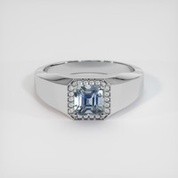 2.01 Ct. Sapphire Ring, 14K White Gold 1