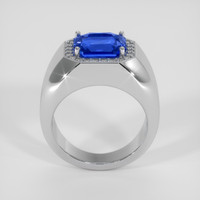 4.08 Ct. Blue Sapphire Ring, 14K White Gold 3