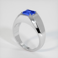 1.70 Ct. Blue Sapphire Ring, 18K White Gold 2