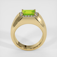 3.21 Ct. Green (Lime Green) Peridot Ring, 10K Yellow Gold 3