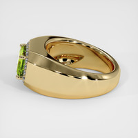 3.21 Ct. Green (Lime Green) Peridot Ring, 10K Yellow Gold 4