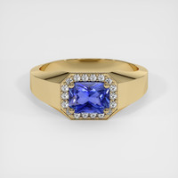 2.00 Ct. Blue Sapphire Ring, 14K Yellow Gold 1
