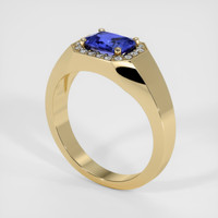 2.00 Ct. Blue Sapphire Ring, 14K Yellow Gold 2