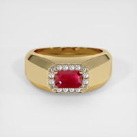 0.48 Ct. Ruby Ring, 14K Yellow Gold 1