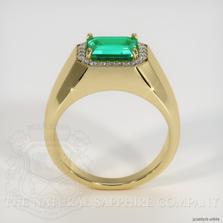 Men's Emerald Ring 2.66 Ct. 18K Yellow Gold | The Natural Emerald Company