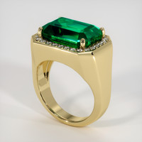 7.66 Ct. Emerald Ring, 18K Yellow Gold 2