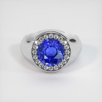 2.65 Ct. Sapphire Ring, Platinum 950 1