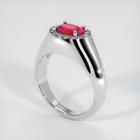 1.02 Ct. Reddish Pink Sapphire Ring, Platinum 950 2