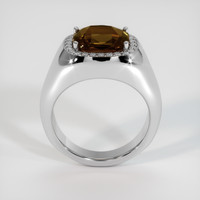 8.54 Ct. Orangish Brown Sapphire Ring, 18K White Gold 3