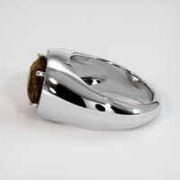 8.54 Ct. Orangish Brown Sapphire Ring, 18K White Gold 4