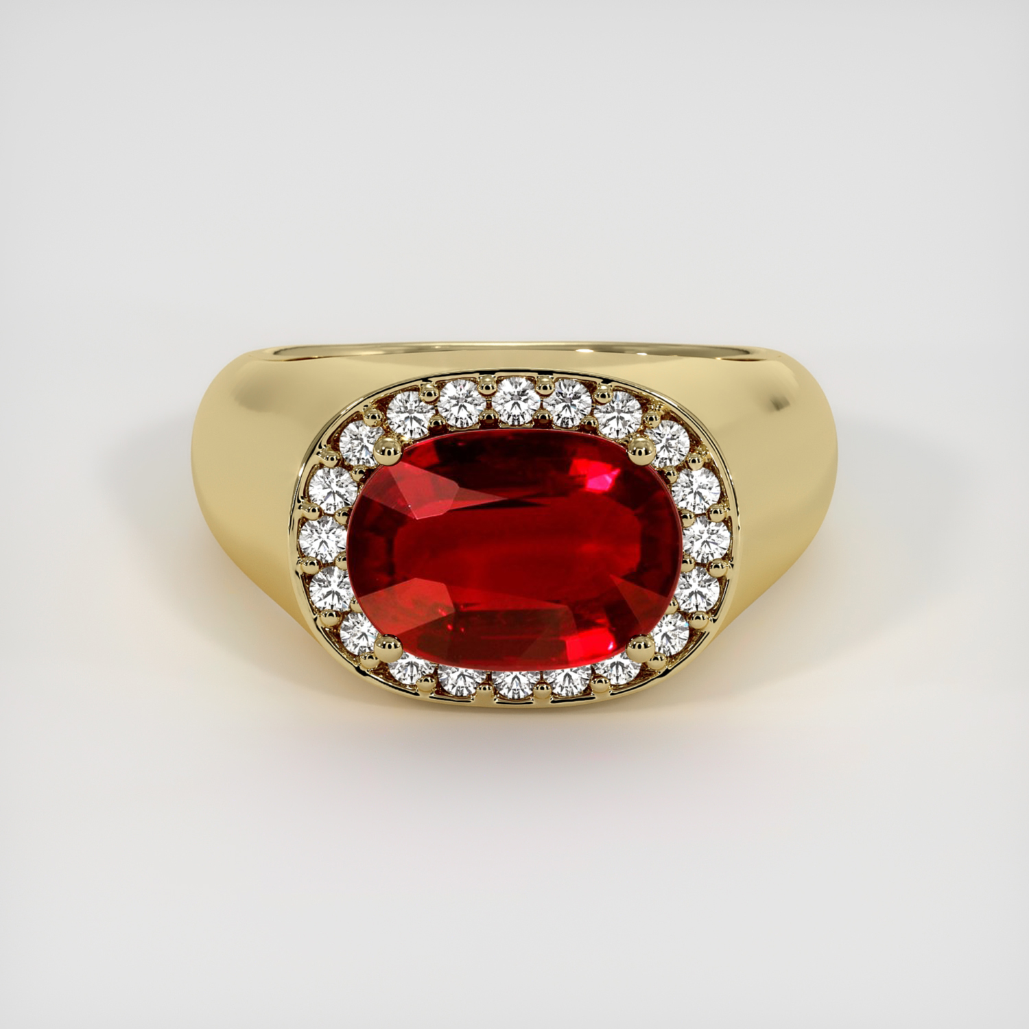 Mens white gold ruby on sale ring