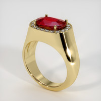 3.07 Ct. Ruby   Ring, 14K Yellow Gold 2