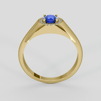 0.50 Ct. Blue Sapphire Ring, 18K Yellow Gold 3