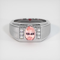 1.12 Ct. Padparadscha Sapphire Ring, Platinum 950 1