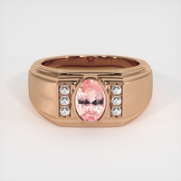 1.12 Ct. Padparadscha Sapphire Ring, 14K Rose Gold 1