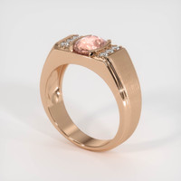 1.09 Ct. Padparadscha Sapphire Ring, 18K Rose Gold 2