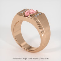 1.12 Ct. Padparadscha Sapphire Ring, 18K Rose Gold 2