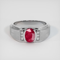 2.77 Ct. Ruby Ring, 14K White Gold 1