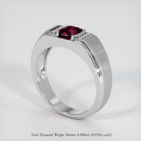2.02 Ct. Ruby Ring, 18K White Gold 2