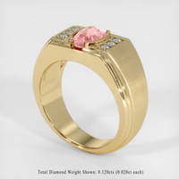 1.12 Ct. Padparadscha Sapphire Ring, 14K Yellow Gold 2