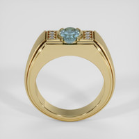 0.98 Ct. Bluish Green Sapphire Ring, 14K Yellow Gold 3