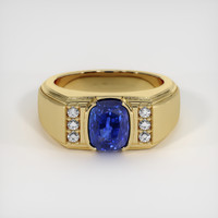 2.31 Ct. Blue Sapphire Ring, 18K Yellow Gold 1