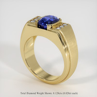 2.31 Ct. Blue Sapphire Ring, 18K Yellow Gold 2