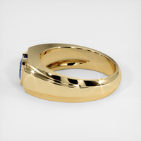 1.00 Ct. Blue Sapphire Ring, 18K Yellow Gold 4
