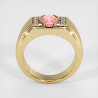 1.12 Ct. Padparadscha Sapphire Ring, 18K Yellow Gold 3