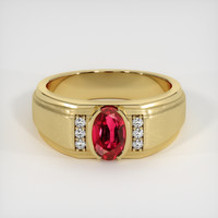 0.85 Ct. Ruby   Ring, 18K Yellow Gold 1