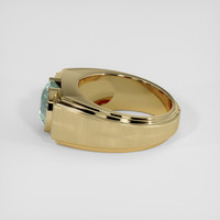 3.31 Ct. Bluish Green Sapphire Ring, 18K Yellow Gold 4