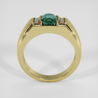 2.12 Ct. Bluish Green Sapphire Ring, 18K Yellow Gold 3