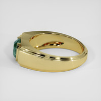2.12 Ct. Bluish Green Sapphire Ring, 18K Yellow Gold 4