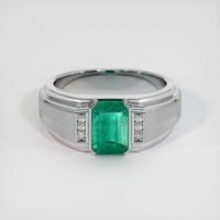 1.64 Ct. Emerald Ring, Platinum 950 1