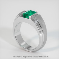 1.64 Ct. Emerald Ring, Platinum 950 2