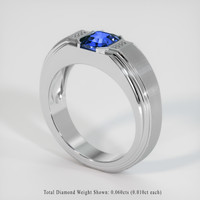 1.60 Ct. Sapphire Ring, Platinum 950 2