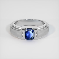 1.60 Ct. Sapphire Ring, 18K White Gold 1