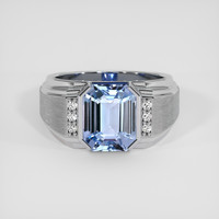 3.99 Ct. Violet Sapphire Ring, 18K White Gold 1